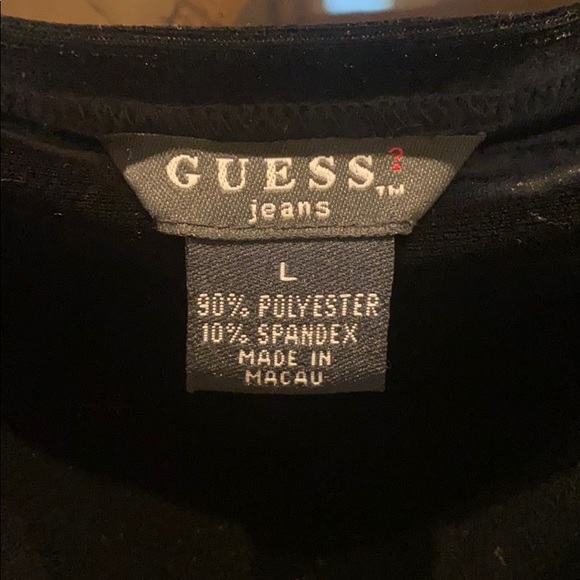 VINTAGE 90’s Velvet Little Black Dress by GUESS - Picture 3 of 6